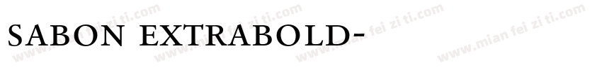 sabon extrabold字体转换
